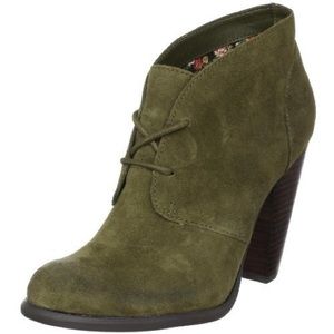 Seychelles olive suede booties